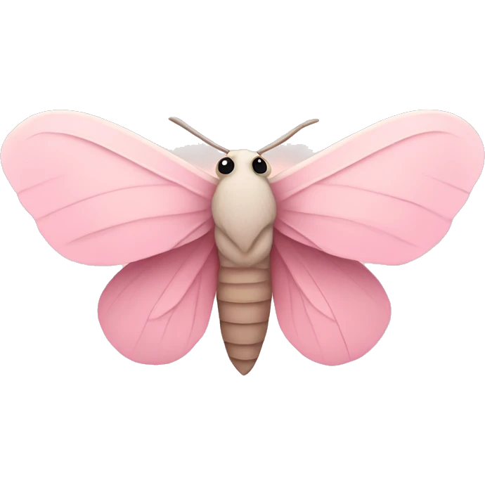 Moth in pink pastel color emoji