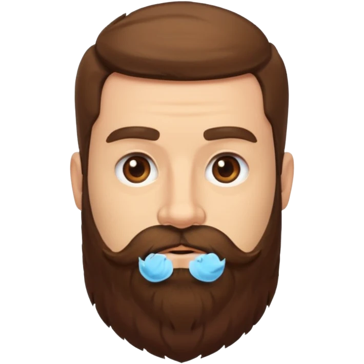 an epic beard no face just the bear emoji