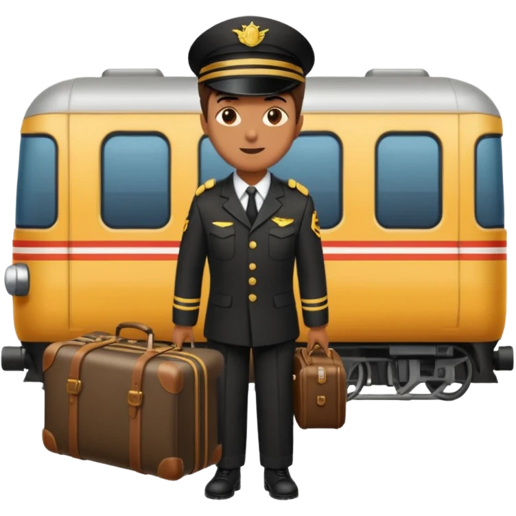 Porter with luggage,Train Crew. emoji