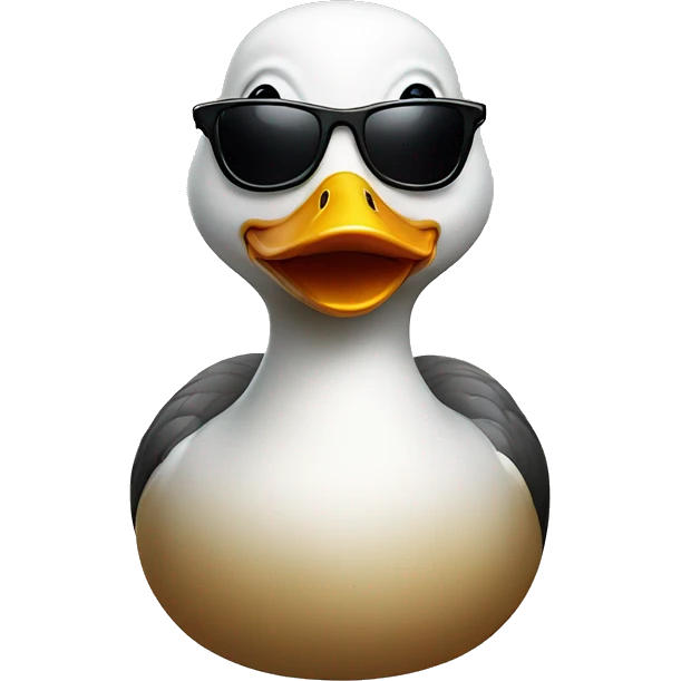 Duck wearing sunglasses emoji