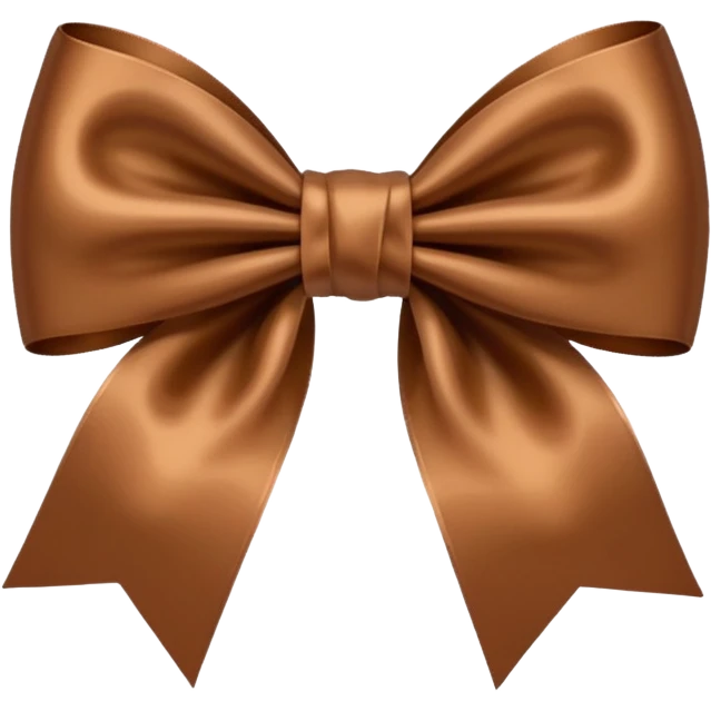 Brown bow emoji size emoji