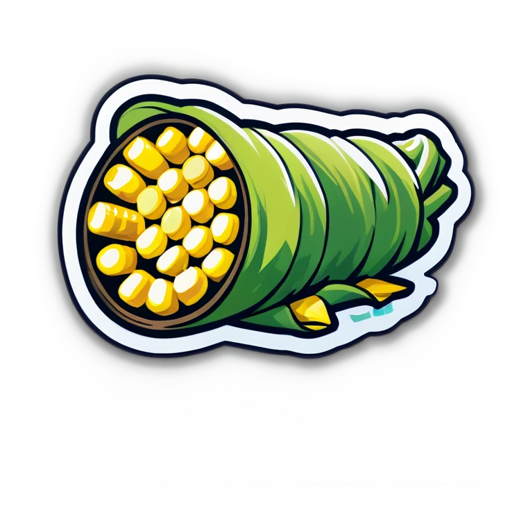 Corn eating logs emoji