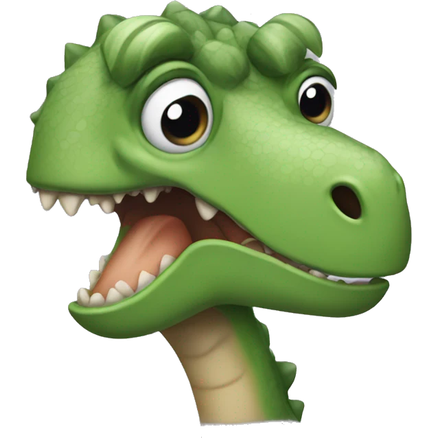dinosaur wearing a wig emoji