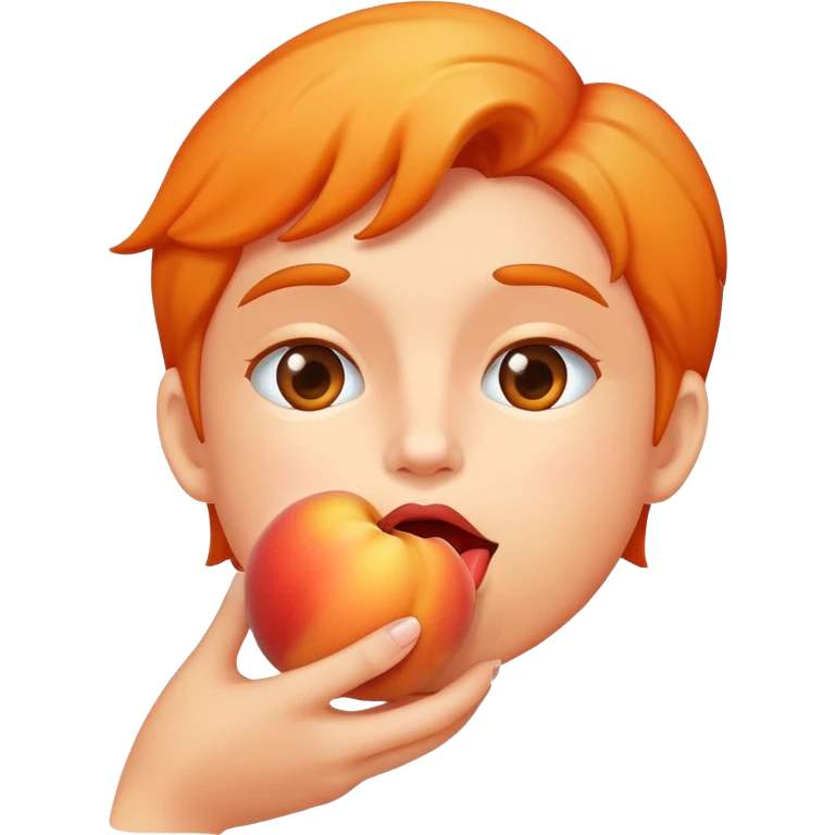 Licking juicy peach emoji