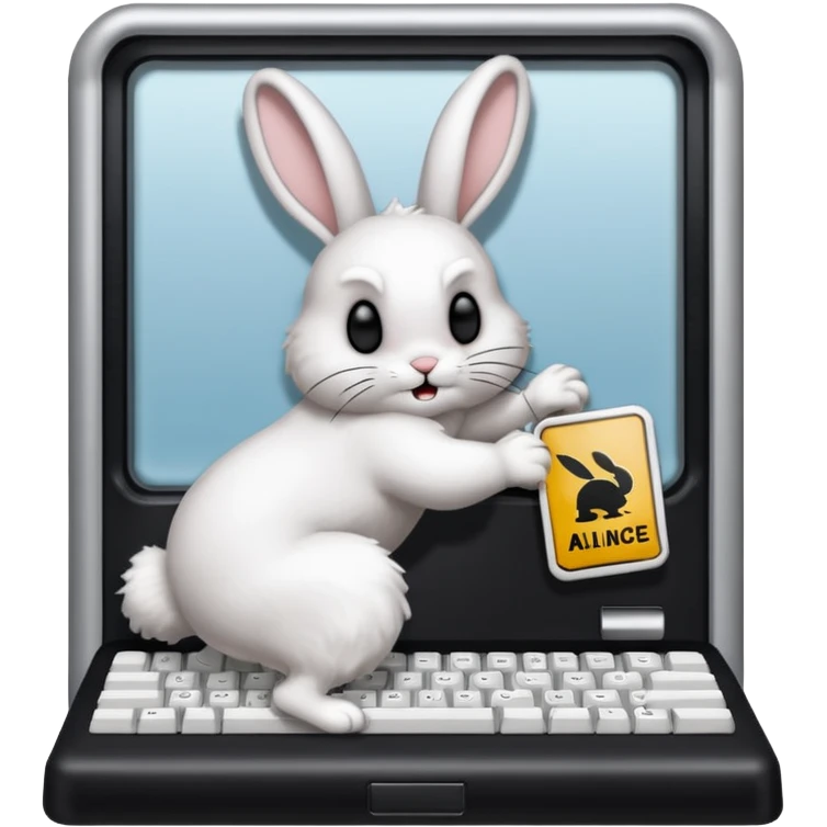 I want the alliance leader to kick me out of the alliance and close the door, so that they both look like rabbits.استیکرش با متن کیبورد باشه emoji