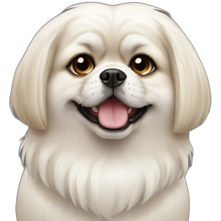 white_Pekinese_dog emoji