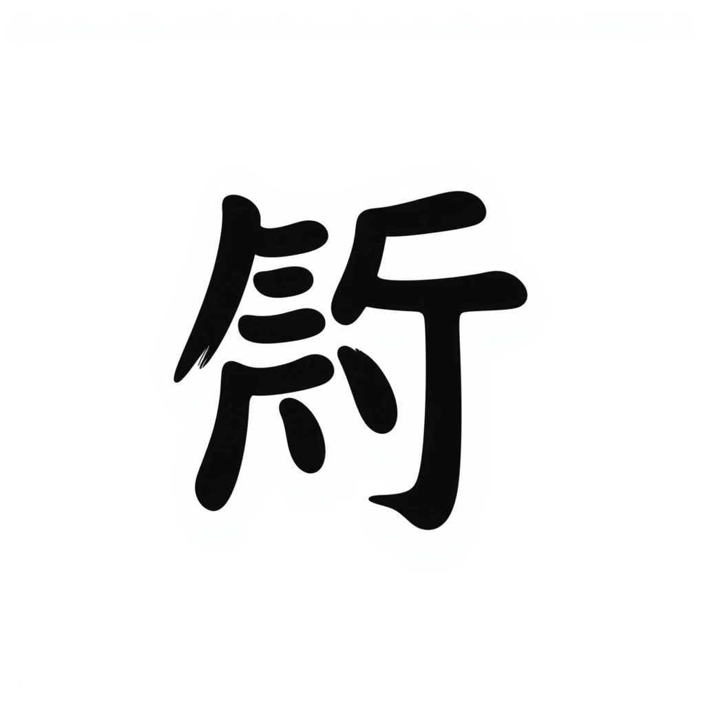 Chinese character 福 as a standalone hand drawn doodle icon emoji