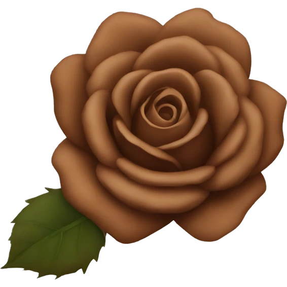 Brown rose  emoji