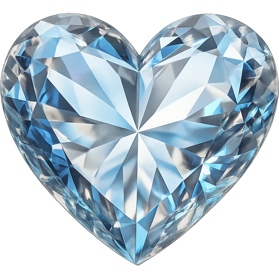 
Crystal heart,  remove background emoji