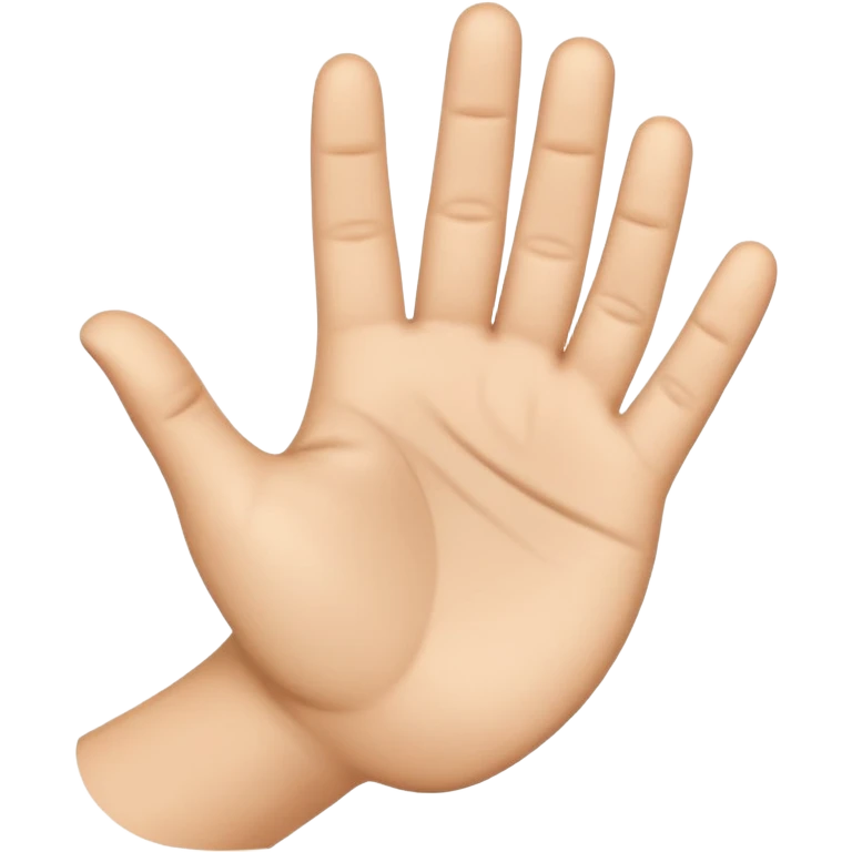  Create a emoji of an open hand but keep the thumb and little finger closed inward emoji