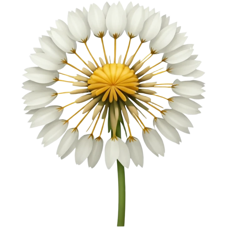 Dandelion flower emoji in white colour looks aesthetic edit better different styles types  emoji