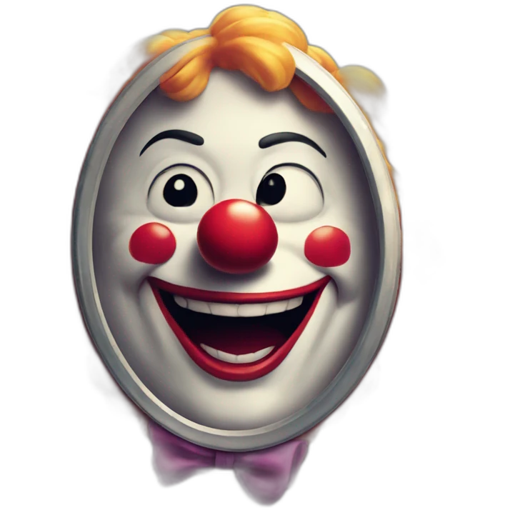 Clown from movie it smiling to it’s mirror  emoji