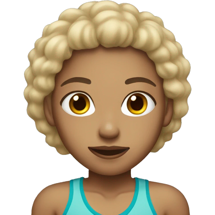 Light skin athlete girl emoji