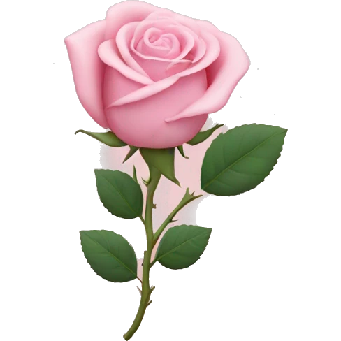 baby pink rose shaped as a heart  emoji