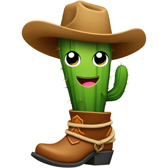 Cowboy cactus emoji