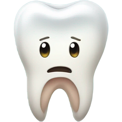 a tooth with a filling on it emoji