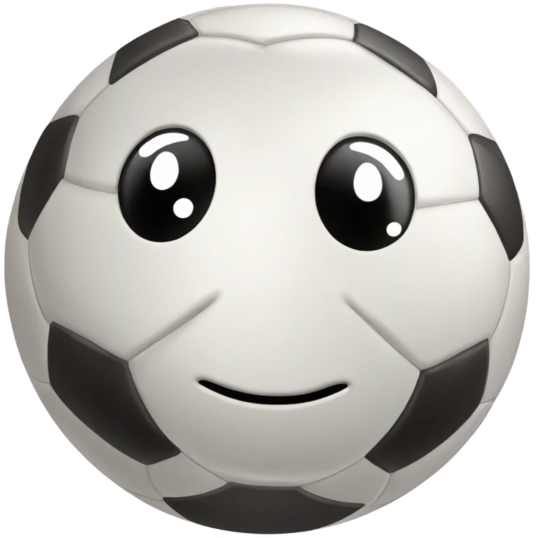 Soccer ball with face emoji