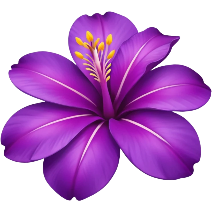 super realistic purple hawaiian flower emoji