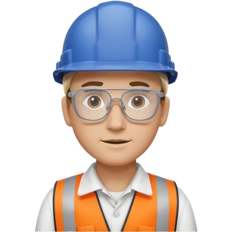 Ingeniero casco blanco emoji