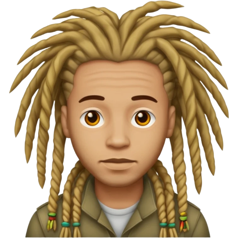 light skin man with dreadlocks emoji