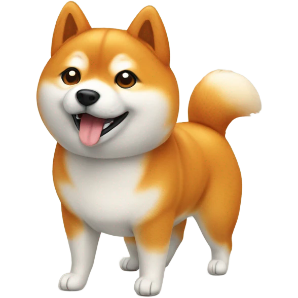 fluffy shiba inu orange  emoji