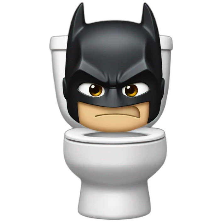 Batman in the toilettes  emoji