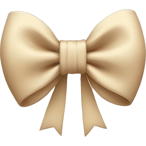 Bow beige emoji