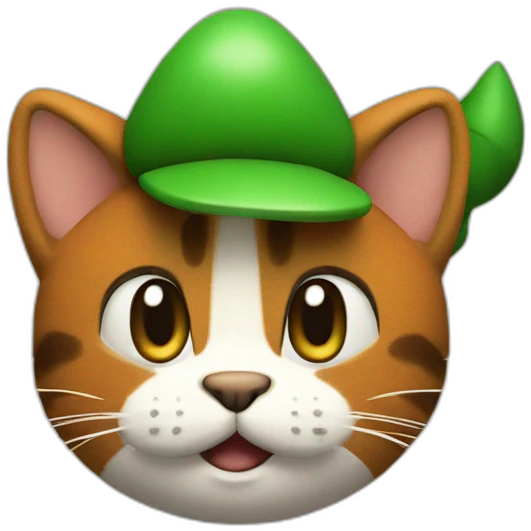 Mario from super Mario Bros form cat emoji