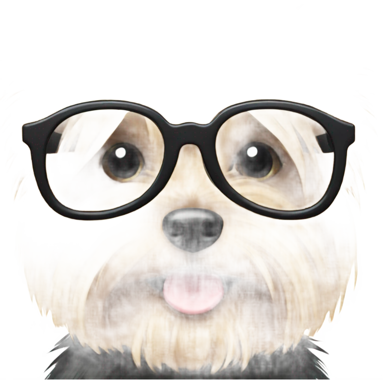 Yorkie with sunglasses  emoji