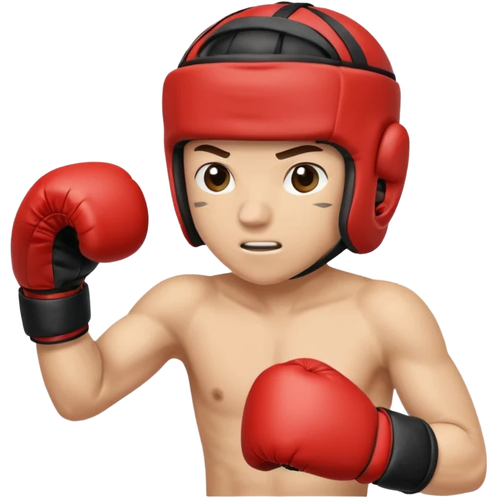 اغرب ايموجي ايموجي رجل لابس خوذة ملاكمة لابس قفاز ولاكم  لكمه مستقيمه يسار اصنع هذا الايموجي emoji