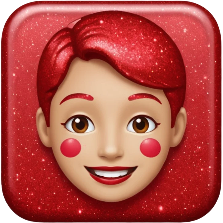 red glitter artist emoji