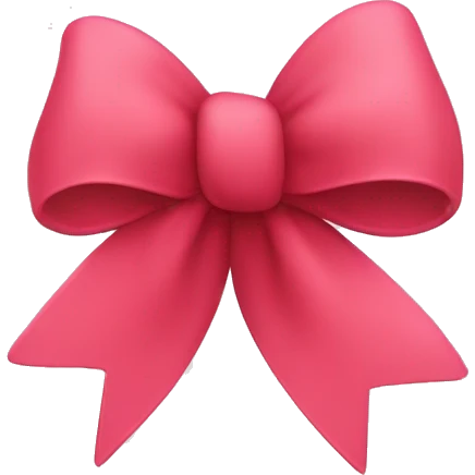 Bow with hearts around it  emoji