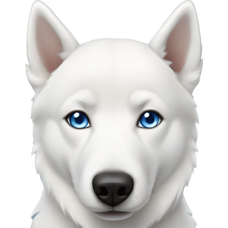 White husky with blue eyes emoji