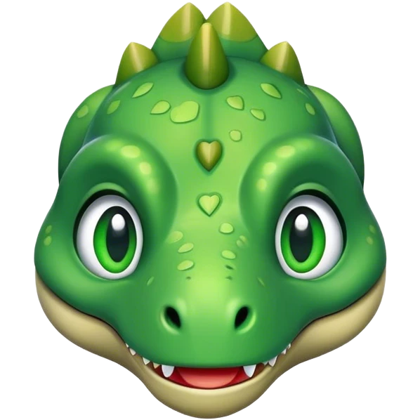 dinosaur eyes hearts emoji