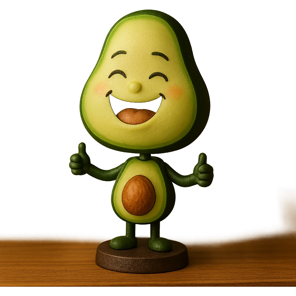 happy avocado emoji