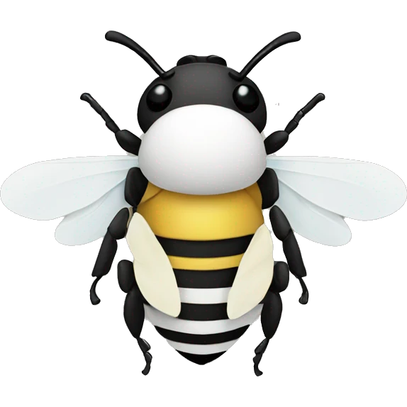 White bee  emoji