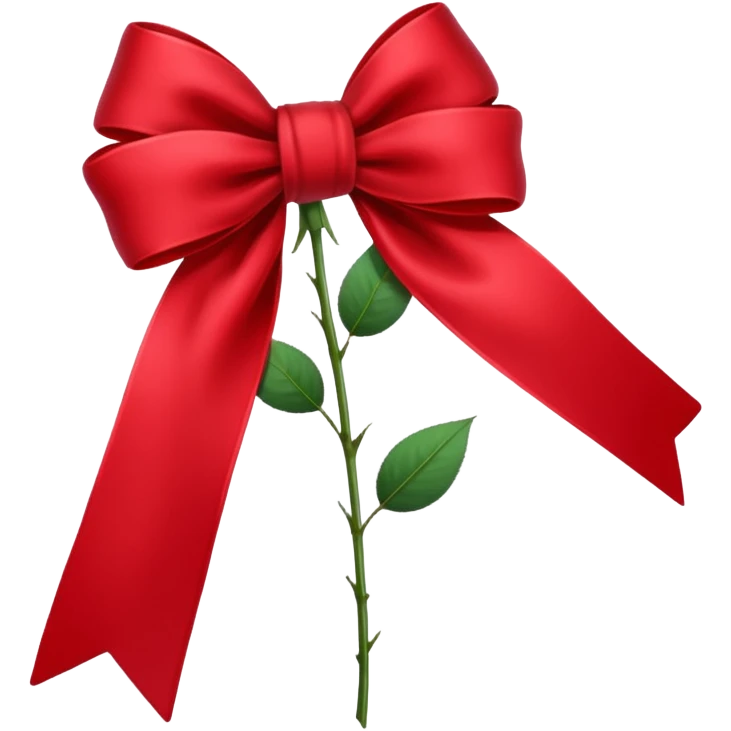 Un lazo rojo y con rosa emoji