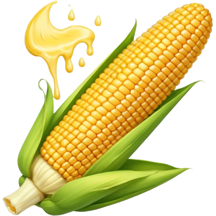 Corn on the cob with butter emoji