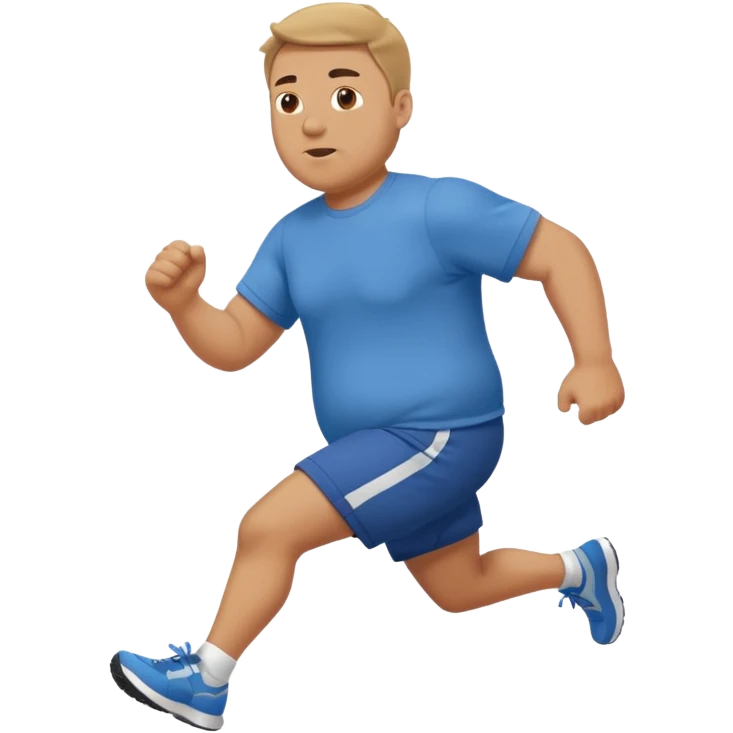 create a stocky man running towards me emoji