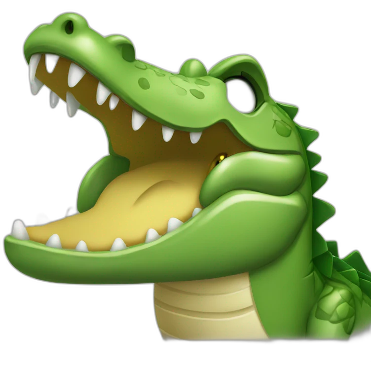 crying crocodile emoji