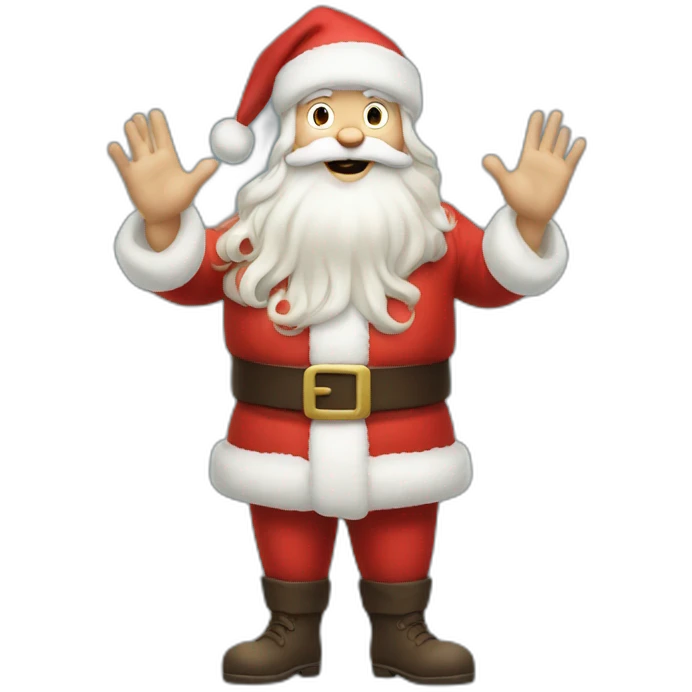 Full height Actively gesturing with hands pale skin Santa Claus emoji