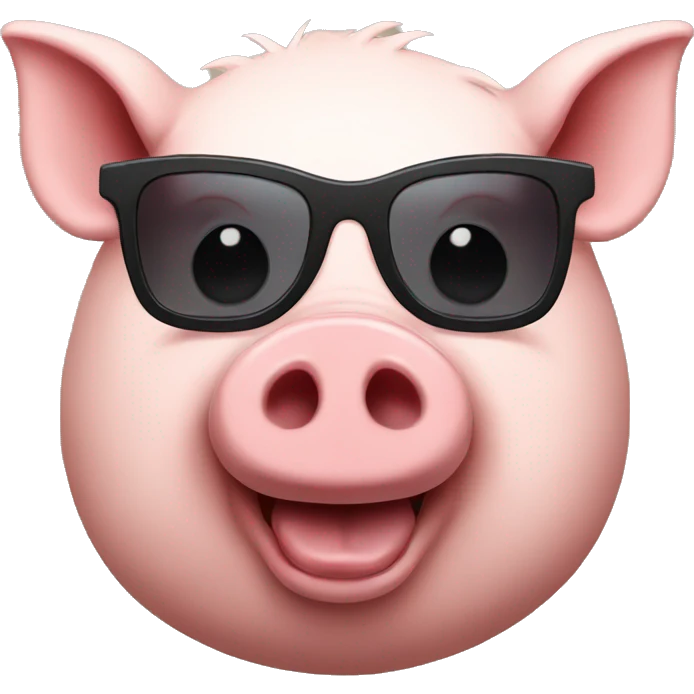 Pork with sunglasses  emoji