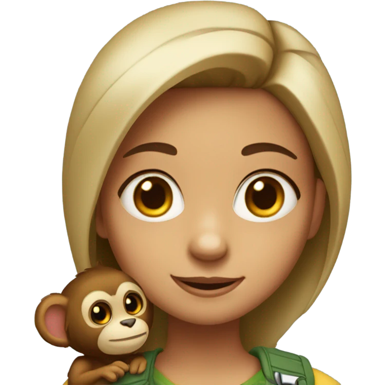 Monkey girl emoji