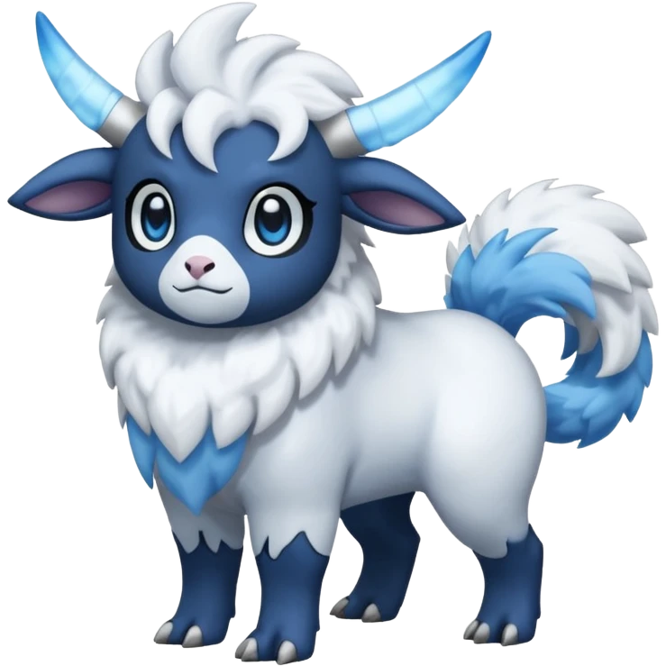 Shiny Absol-Amaura-Wooloo-Fakémon-hybrid-creature (full body)  emoji