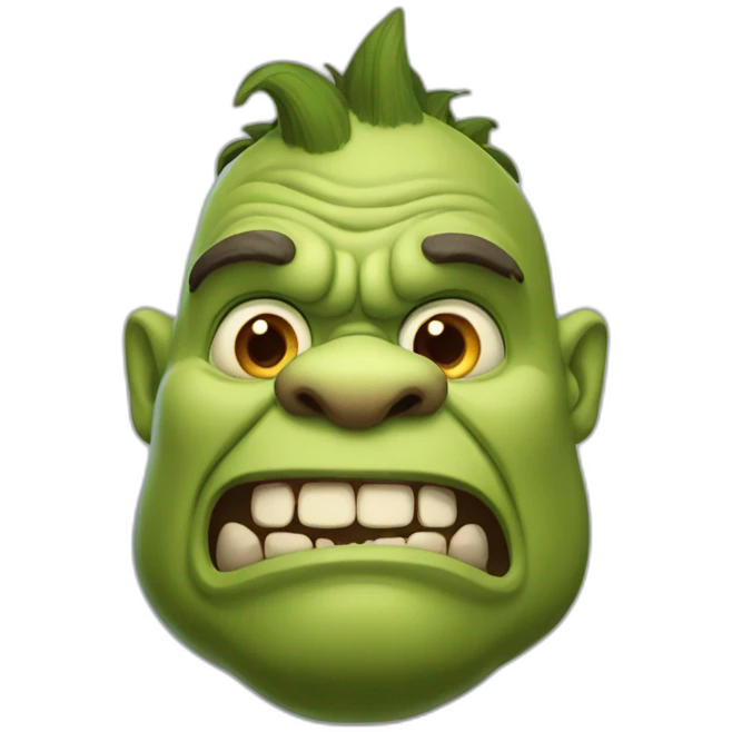 ogre vert cambré emoji