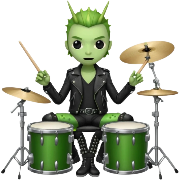 Punk drummer mantis emoji