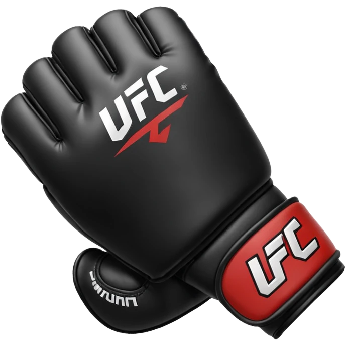 Black and white UFC Glove emoji