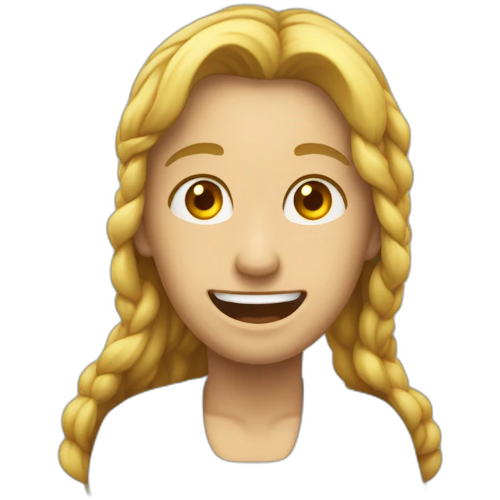 Emoji smailer qui tire la l'ange sur le cauter emoji