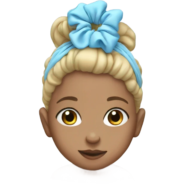 Baby blue scrunchie emoji