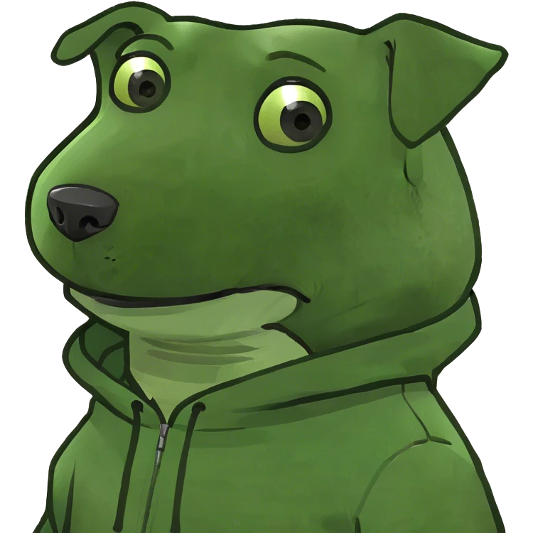 Dog wearing hoodie emoji